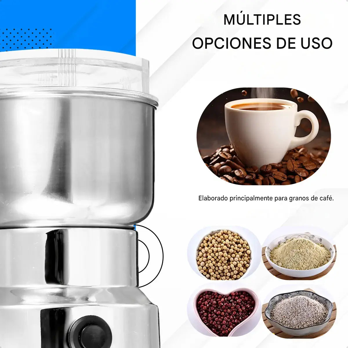2 PIEZAS MOLINO MOLEDOR DE CAFÉ Y ESPECIAS